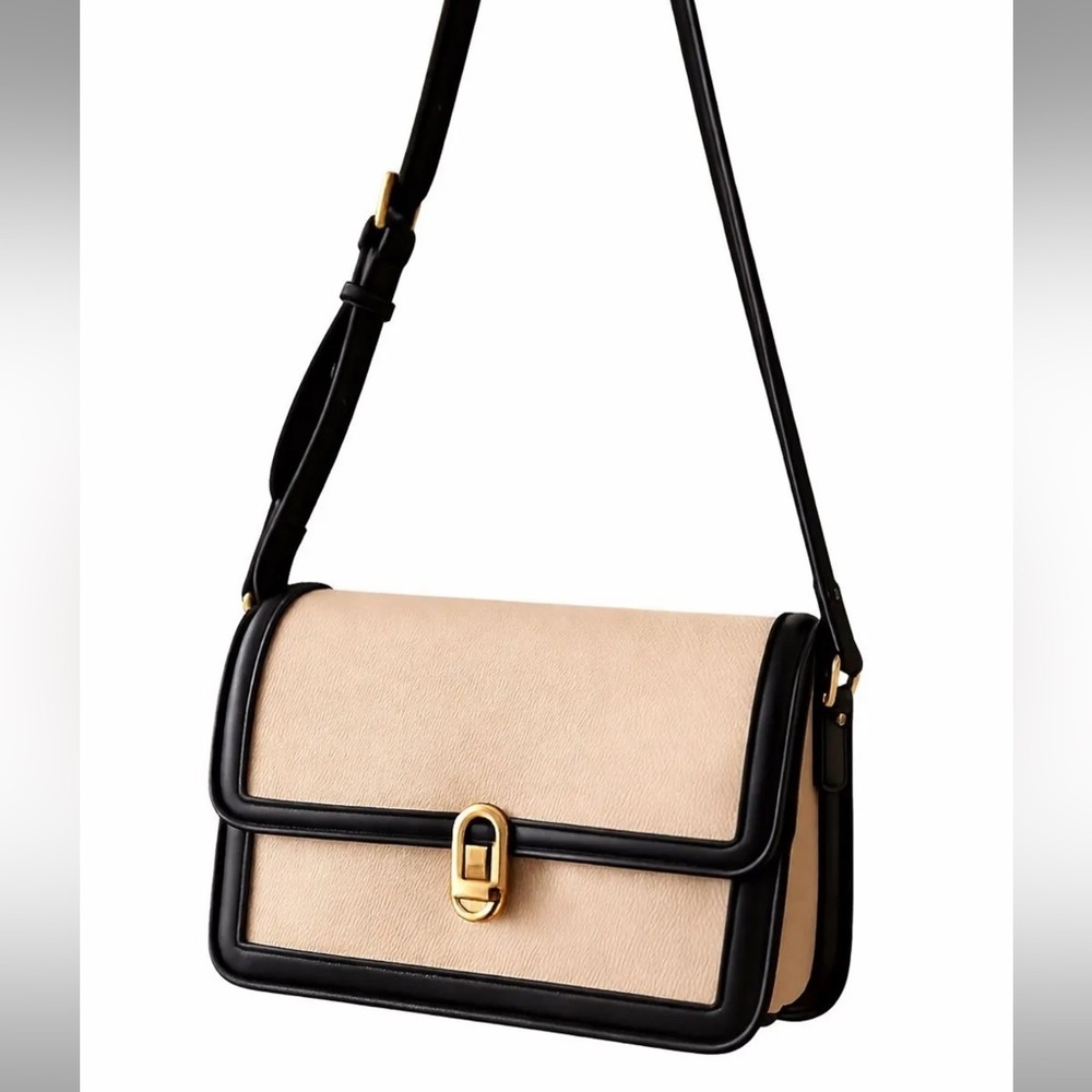 JULES.KAE Mia Crossbody Bag Beige & Black - NEW WITH TAGS